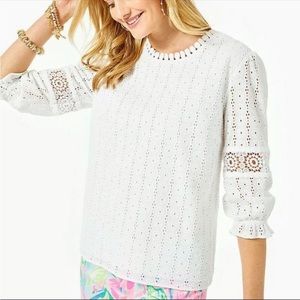 NWT Lilly Pulitzer Jourdana Eyelet Top